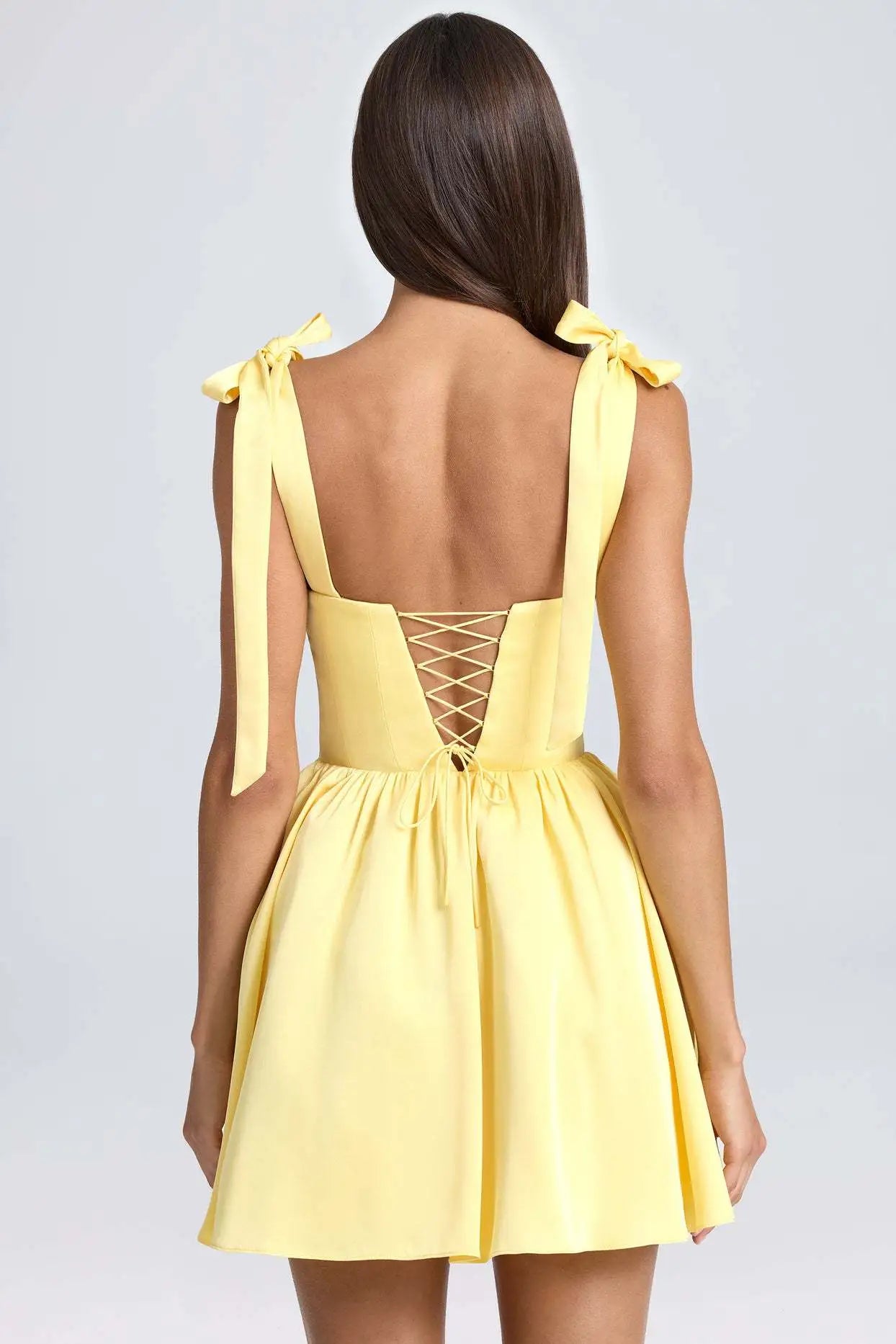 Rosalie Tie-Strap Mini Dress