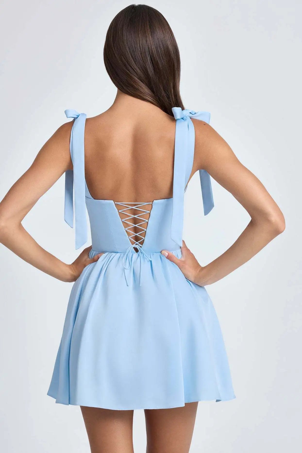 Rosalie Tie-Strap Mini Dress