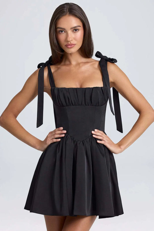 Rosalie Tie-Strap Mini Dress