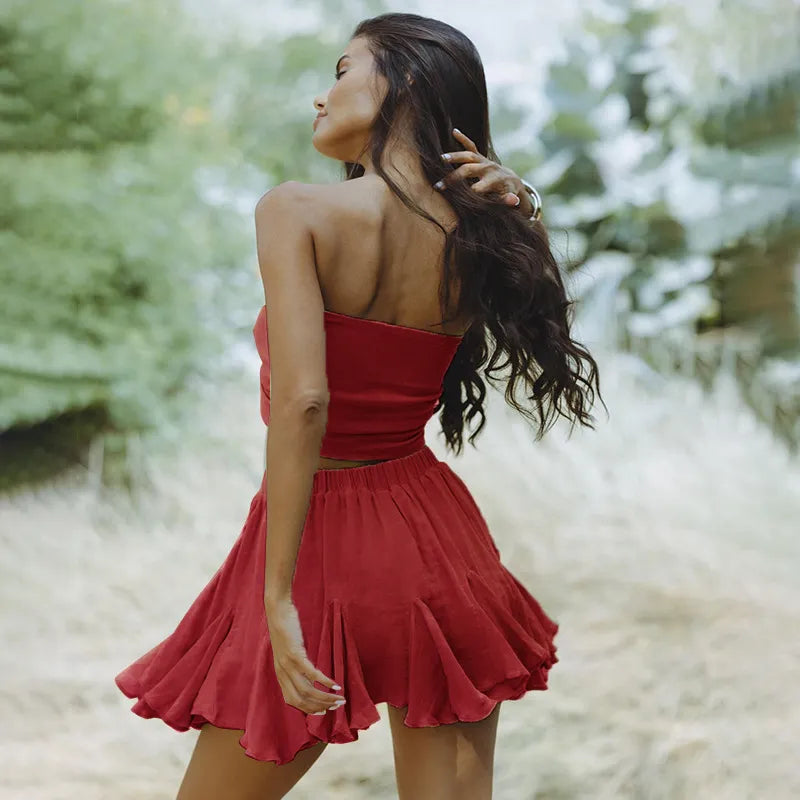 Sienna Strapless Bow Two-Piece Set