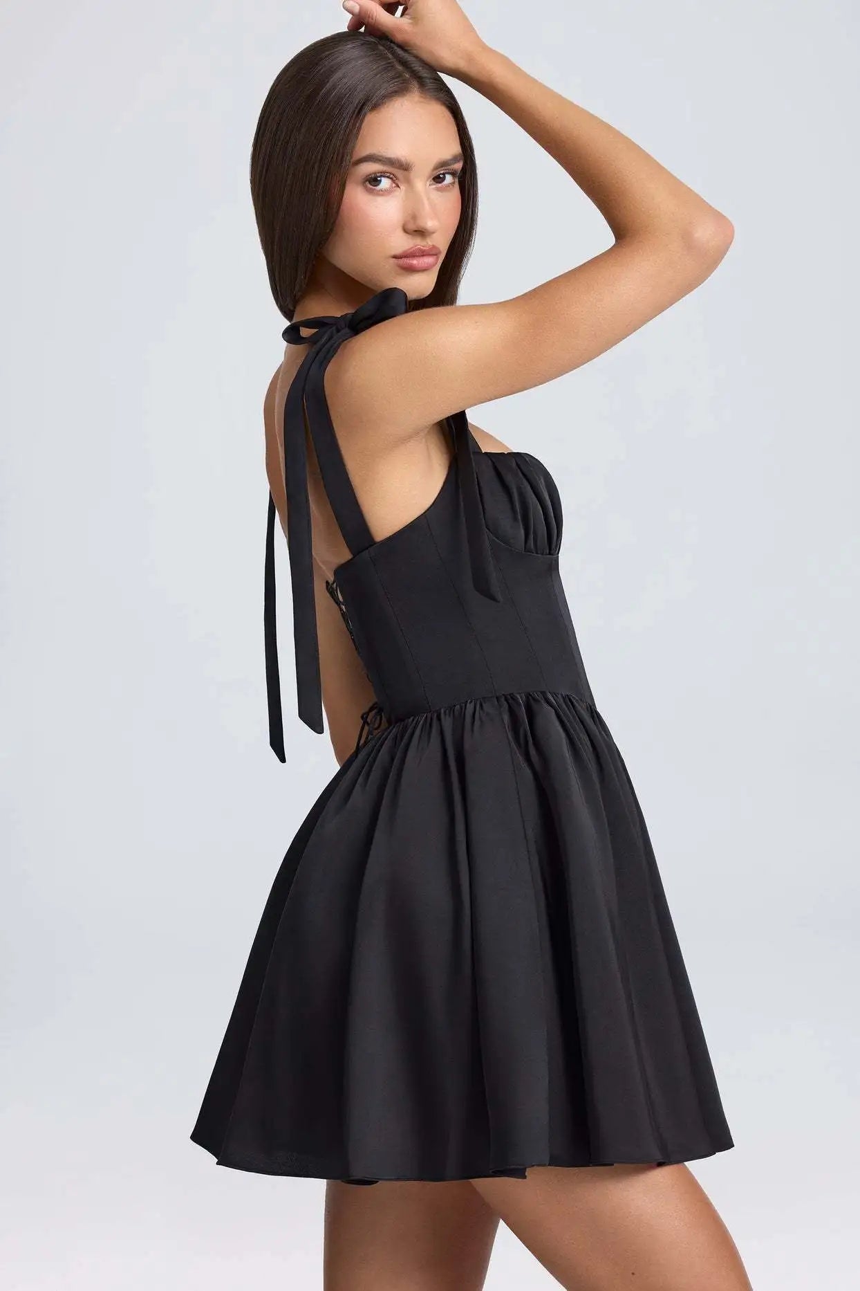 Rosalie Tie-Strap Mini Dress