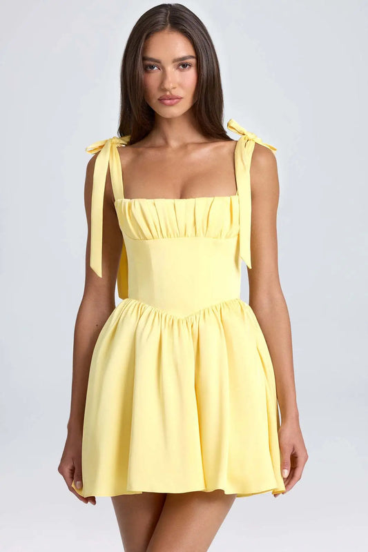 Rosalie Tie-Strap Mini Dress