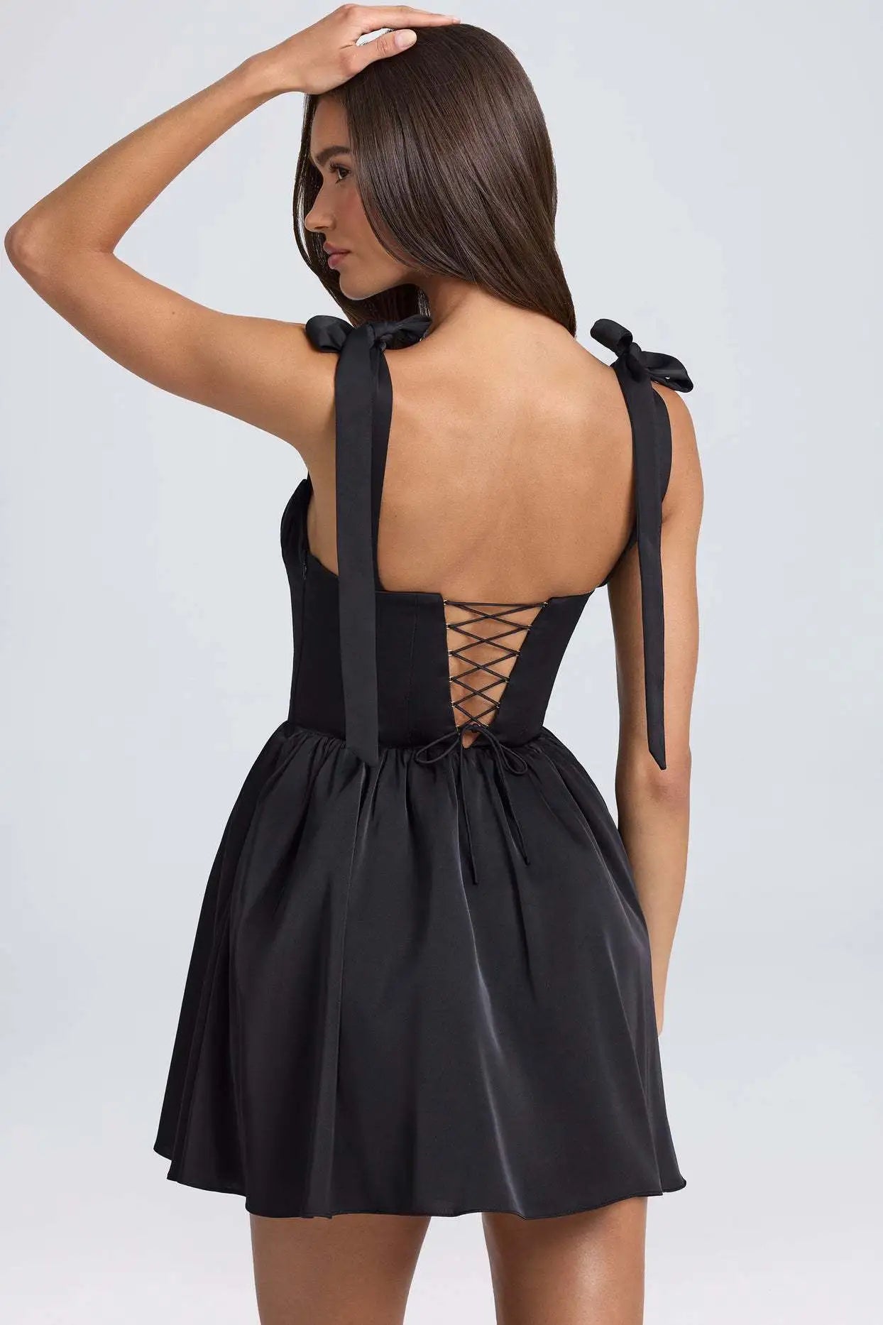 Rosalie Tie-Strap Mini Dress