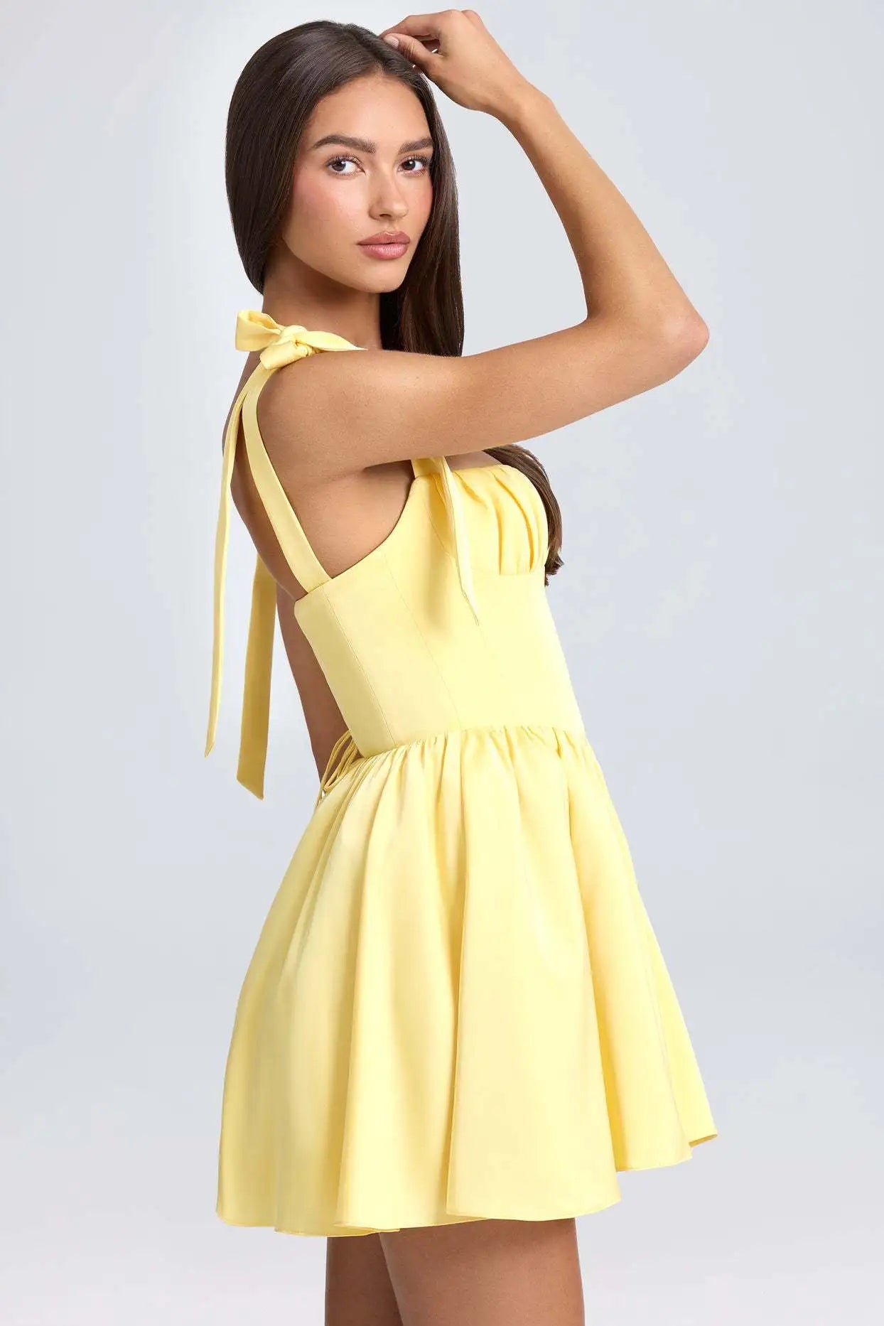 Rosalie Tie-Strap Mini Dress